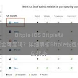 Bitpie iOS Bitpie钱包安全可靠吗？详细解析Bitpie钱包优势