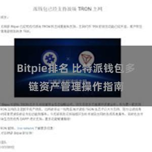 Bitpie排名 比特派钱包多链资产管理操作指南