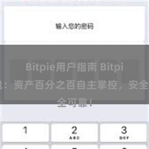 Bitpie用户指南 Bitpie钱包：资产百分之百自主掌控，安全可靠！