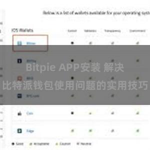 Bitpie APP安装 解决比特派钱包使用问题的实用技巧