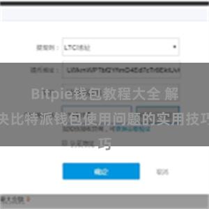 Bitpie钱包教程大全 解决比特派钱包使用问题的实用技巧