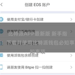 比特派APP最新版 新手指南：下载并使用比特派钱包必知事项