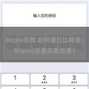 Bitpie在线 如何通过比特派(Bitpie)设置交易加速？