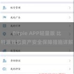 Bitpie APP轻量版 比特派钱包资产安全保障措施详解